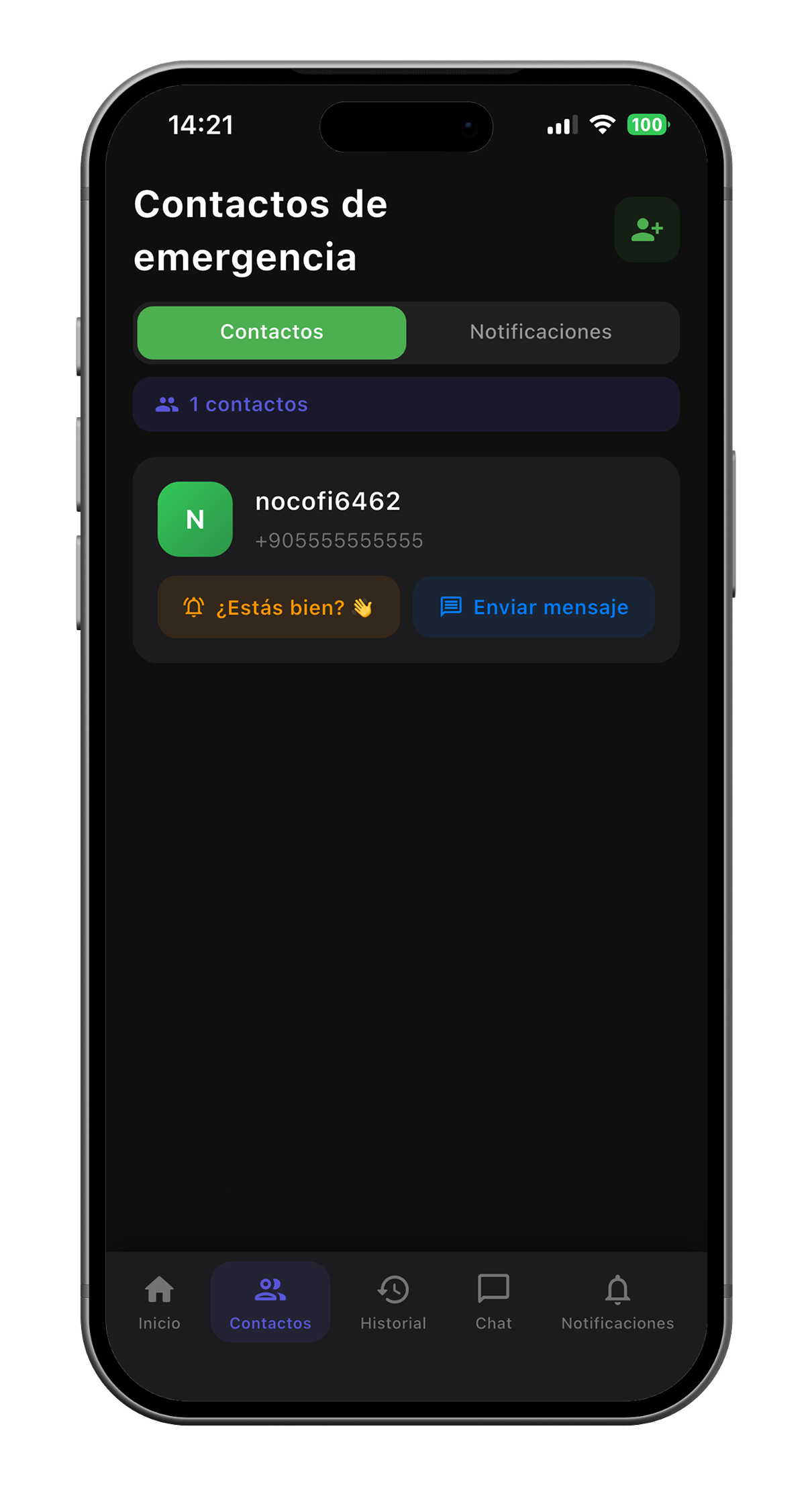 Contacto de confianza — Tu círculo